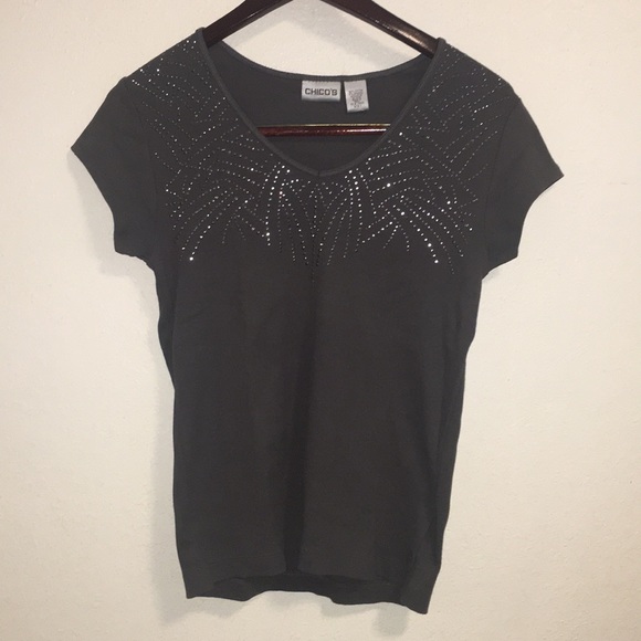 Chico's Tops - Chico’s jeweled tee
